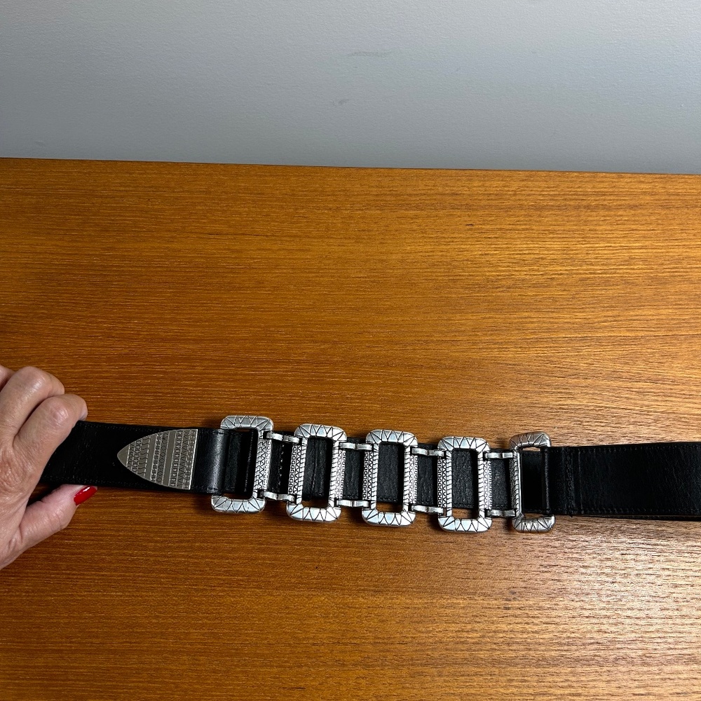 Chico's Leather and Silver Belt